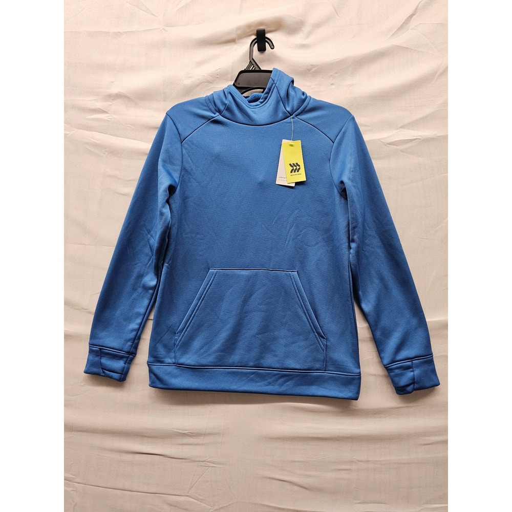 All in Motion Boys Fleece Pullover Hoodie Blue Polyester Size XL 14
